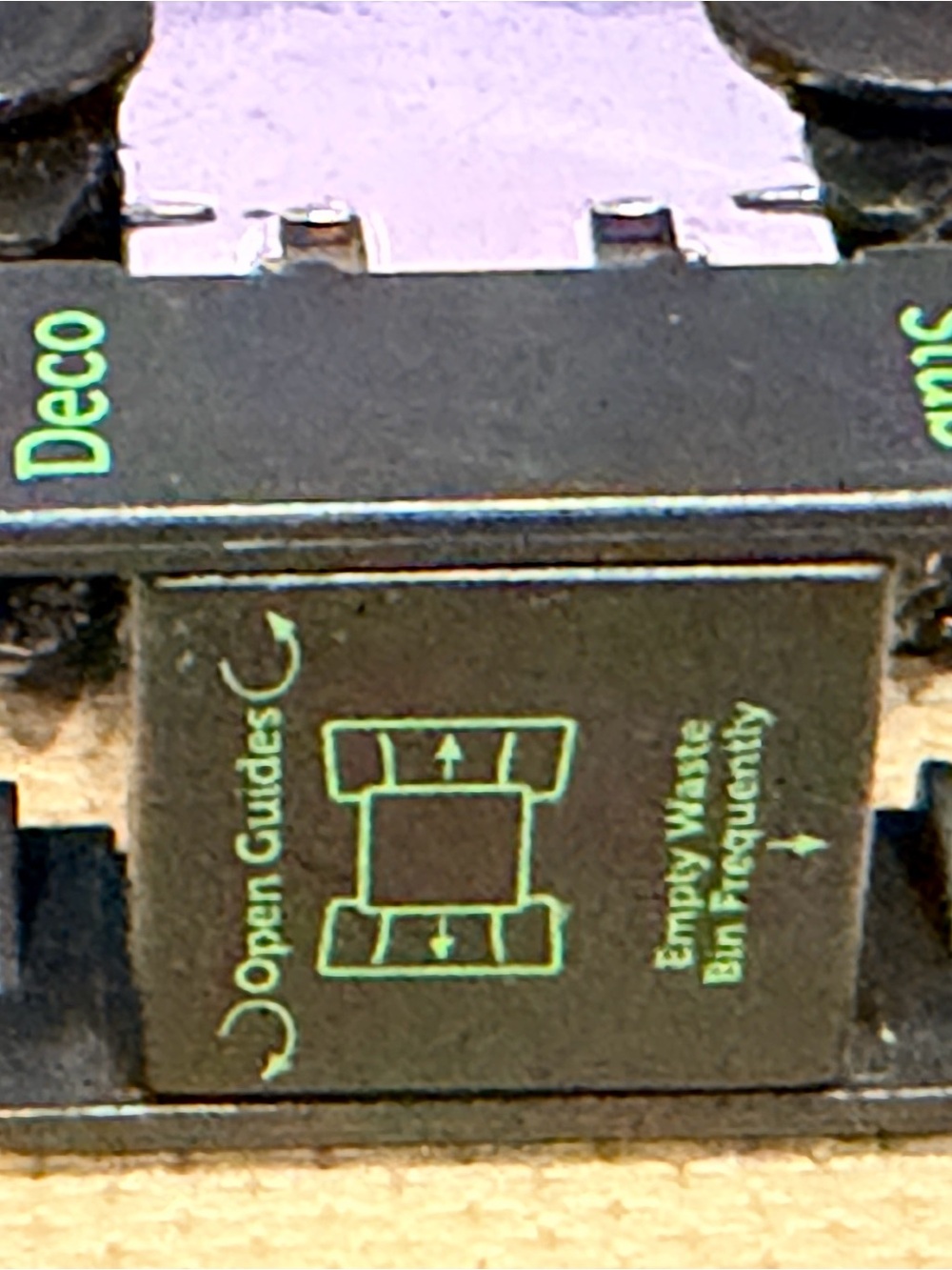 Black Handheld Paper Corner Punch with Teal Guide Markings - Picture 3 of 4